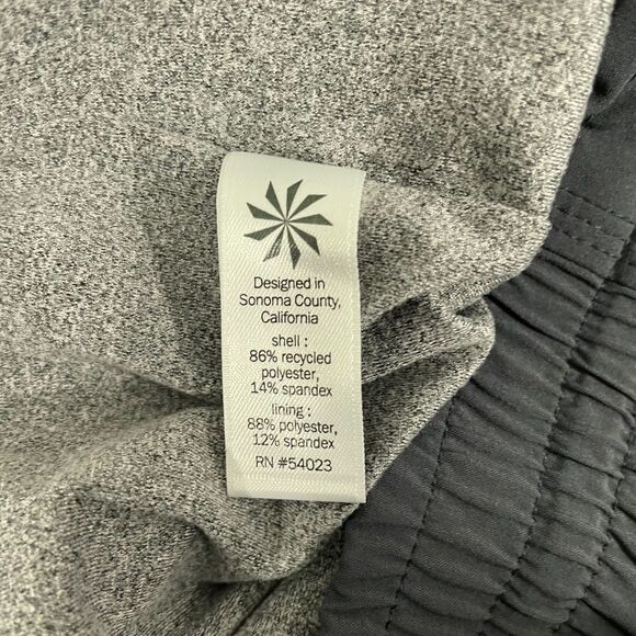 Athleta La Viva Pants Women 2P Gray Runched Cropped Lined Jogger - Picture 6 of 12